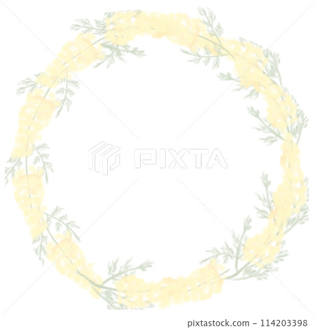 A soft image of a circular frame of mimosa A soft image of a circular frame of mimosa 114203398