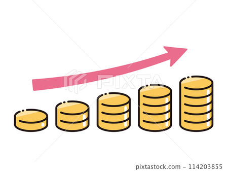 金錢增加圖像的簡單向量圖解 金錢增加圖像的簡單向量圖解 114203855