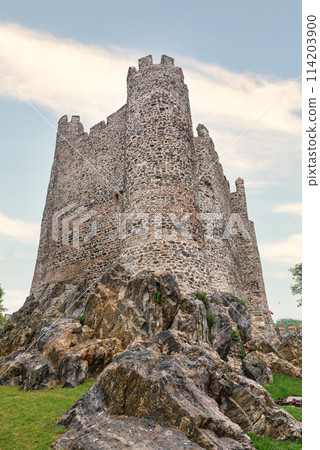 Anadolu Hisari, 13th century medieval Ottoman fortress by Anatolian side of Bosporus, Beykoz district, Istanbul, Turkey Anadolu Hisari, 13th century medieval Ottoman fortress by Anatolian side of Bosporus, Beykoz district, Istanbul, Turkey 114203900