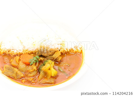 Beef curry soup curry light background 114204216
