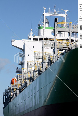 Cargo ship under construction at Imabari Hatohama shipyard 114205161