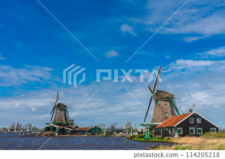 Dutch windmill village Zaanse Schans Dutch windmill village Zaanse Schans 114205218