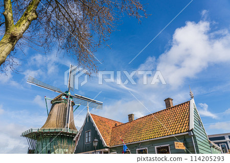 Dutch windmill village Zaanse Schans Dutch windmill village Zaanse Schans 114205293