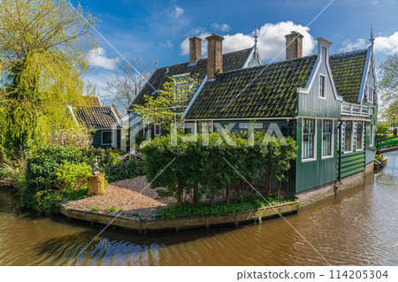 Dutch windmill village Zaanse Schans Dutch windmill village Zaanse Schans 114205304
