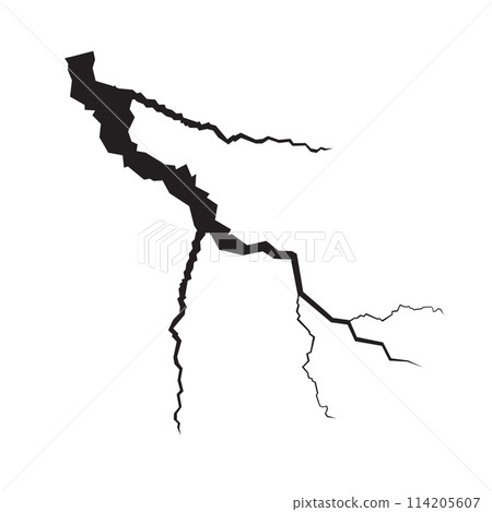Land surface breaks, cracked ground from earthquake Land surface breaks, cracked ground from earthquake 114205607