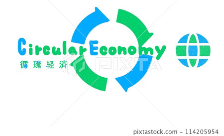 Stylish illustrations of the circular economy 114205954