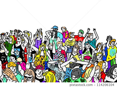 A festival where many people gather (white background) 114206104