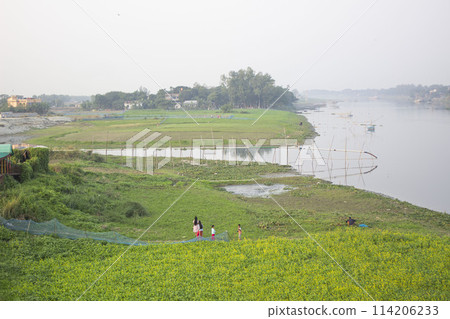 A scenic view of river side in Bangladesh A scenic view of river side in Bangladesh 114206233