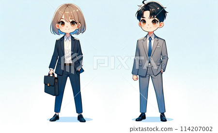 穿西裝的男人和女人 穿西裝的男人和女人 114207002