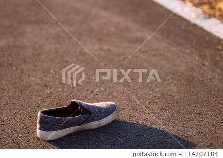 被遺棄在路上的運動鞋 被遺棄在路上的運動鞋 114207183