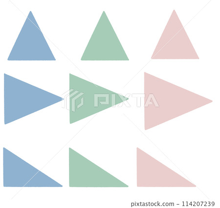 彩色三角形（三角形、等腰三角形、直角三角形） 114207239
