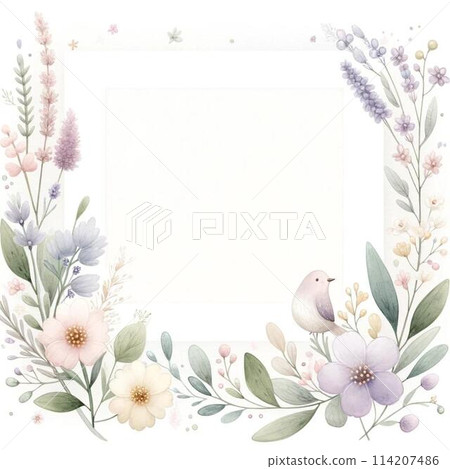 Watercolor style frame 114207486