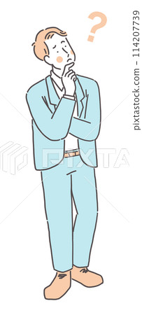 Young man wondering 114207739