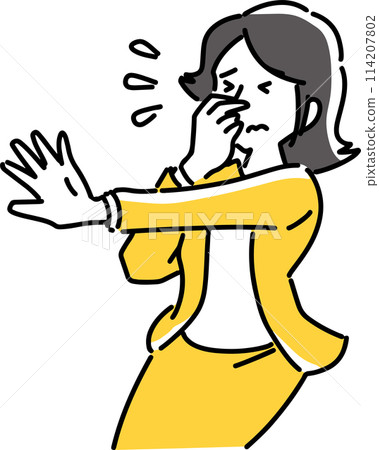 女員工捏住鼻子拒絕 女員工捏住鼻子拒絕 114207802