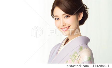 A woman in a kimono 114208601