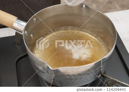 甜醋醃鮮薑 製作甜醋 加入調味料 114209441