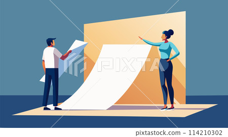 Team collaboration on a big project illustrated concept 114210302