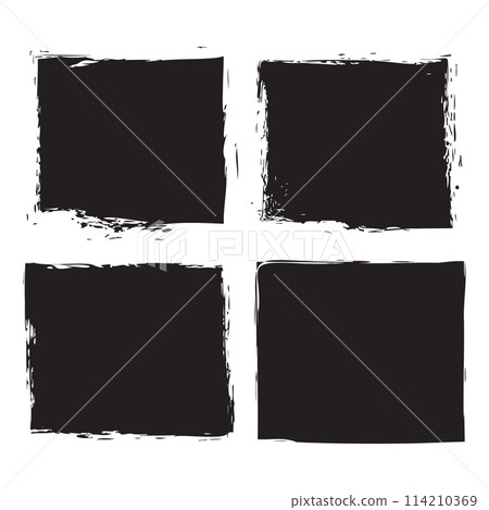 Black set paint, ink brush, brush strokes, brushes, lines, frames, grungy. Grungy brushes collection. Black set paint, ink brush, brush strokes, brushes, lines, frames, grungy. Grungy brushes collection. 114210369