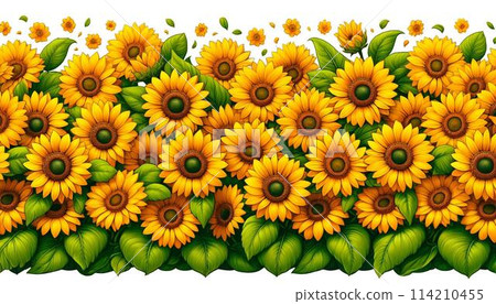 Colorful sunflower background material Colorful sunflower background material 114210455