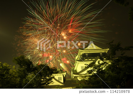 Fireworks over Okazaki Castle Fireworks over Okazaki Castle 114210978