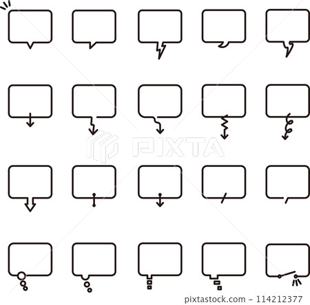 A simple and easy to use set of speech bubbles 114212377