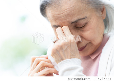 Woman with itchy eyes Allergy Pollen Woman with itchy eyes Allergy Pollen 114213485