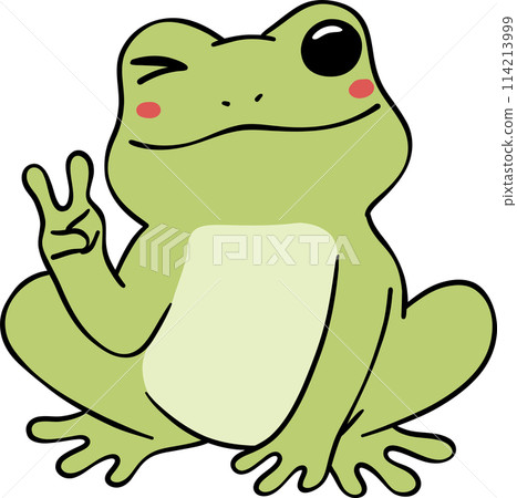 Retro Retro frog with peace sign Self Love Doodle Groovy Cartoon Character Retro Retro frog with peace sign Self Love Doodle Groovy Cartoon Character 114213999