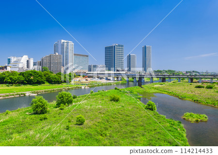 東京二子玉川摩天大樓及玉川春景 114214433