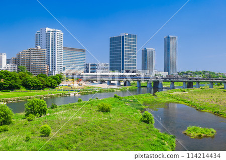 東京二子玉川摩天大樓及玉川春景 114214434