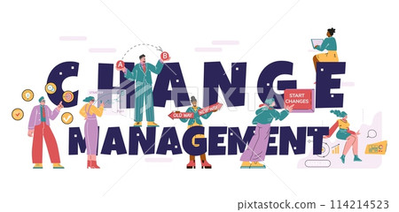 Change management and strategy vector illustration. 114214523