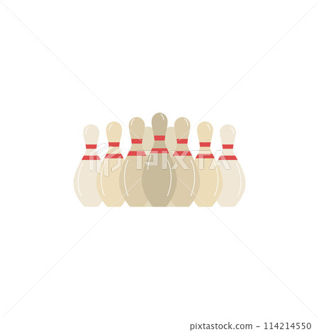 Bowling pins triangle vector illustration. Bowling pins triangle vector illustration. 114214550