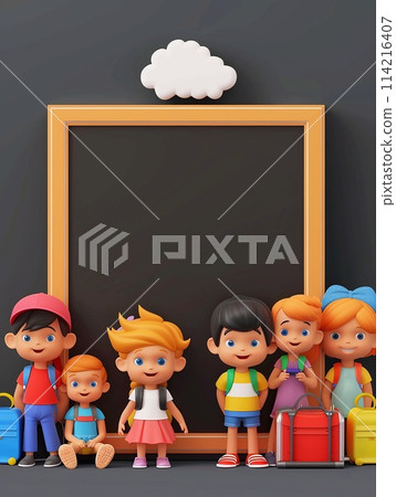 Welcome the first day of school, back to school, cartoon style. Welcome the first day of school, back to school, cartoon style. 114216407