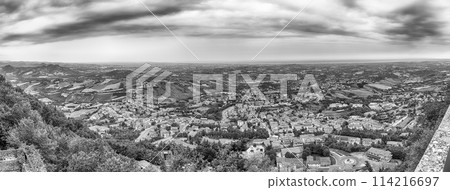 Panoramic view from Monte Titano, City of San Marino Panoramic view from Monte Titano, City of San Marino 114216697