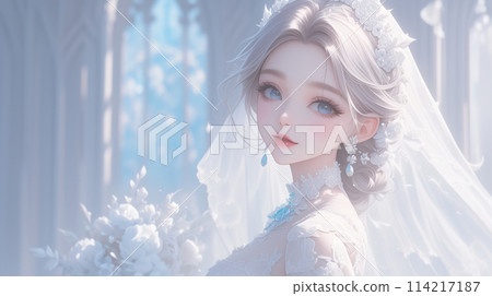 穿著婚紗的美麗女人/AI 生成 穿著婚紗的美麗女人/AI 生成 114217187