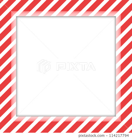 Striped diagonal red white border frame design template. Striped diagonal red white border frame design template. 114217794