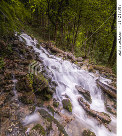 Rothbach Waterfall near Konigssee lake in Berchtesgaden National Park, Germany Rothbach Waterfall near Konigssee lake in Berchtesgaden National Park, Germany 114218398