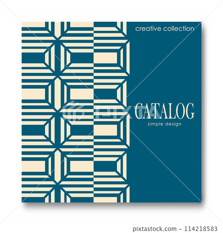 Geometric composition. The idea of a banner, brochure, catalog, or booklet. A template for creative design Geometric composition. The idea of a banner, brochure, catalog, or booklet. A template for creative design 114218583