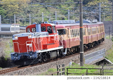 日本海翡翠線 浦本梶屋敷 JR 東日本 DE10-1700 + 越後心跳鐵道 413 系列 日本海翡翠線 浦本梶屋敷 JR 東日本 DE10-1700 + 越後心跳鐵道 413 系列 114218614