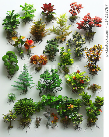 Collection of magical mystical fantasy beautiful flowers and plant 114218767