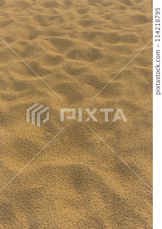 Yellow beige beach sand abstract nature pattern texture background backdrop 114218795