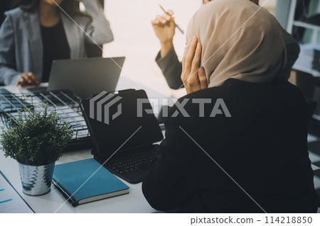 Stressful business man have so many paperwork in the office Stressful business man have so many paperwork in the office 114218850
