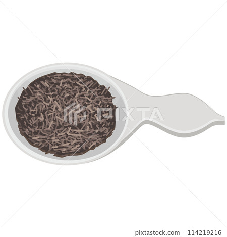 Tea spoon and tea leaves icon illustration vector Tea spoon and tea leaves icon illustration vector 114219216