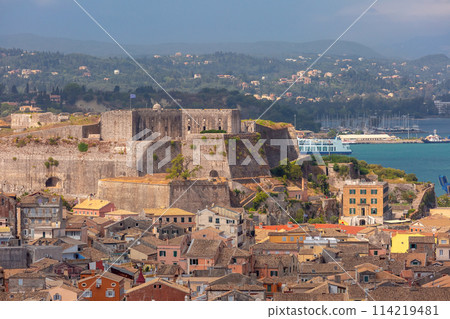 VIEW OF Kerkyra from Old Fortress, Greece VIEW OF Kerkyra from Old Fortress, Greece 114219481