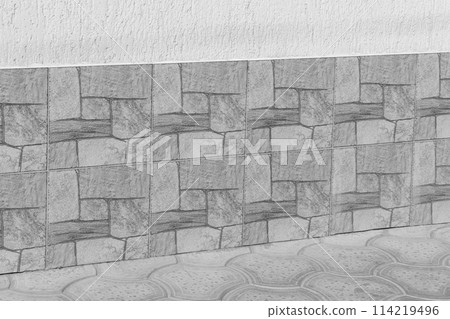 Stone Tile Abstract Pattern Wall Building Facade Exterior Floor Line View Architecture Stone Tile Abstract Pattern Wall Building Facade Exterior Floor Line View Architecture 114219496