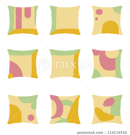 Illustration material vector of cushions that can be placed in the living room of a house Illustration material vector of cushions that can be placed in the living room of a house 114219548