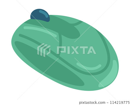 Computer mouse in flat design. Input pc gadget for control and click. Vector illustration isolated. 114219775