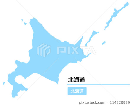 簡約淺藍色北海道 114220959