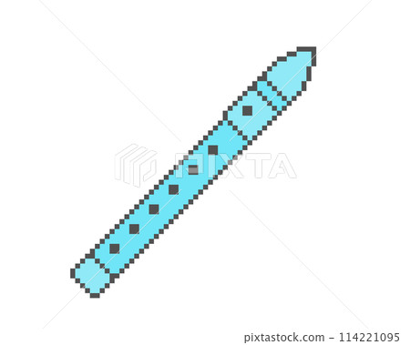 長笛_像素藝術（藍色） 114221095