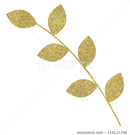 Illustration material: Plants, Gold Illustration material: Plants, Gold 114221786