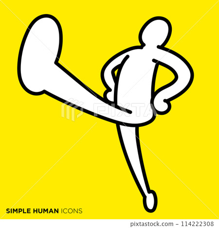 Simple human icon series, people having fun - Stock Illustration ...